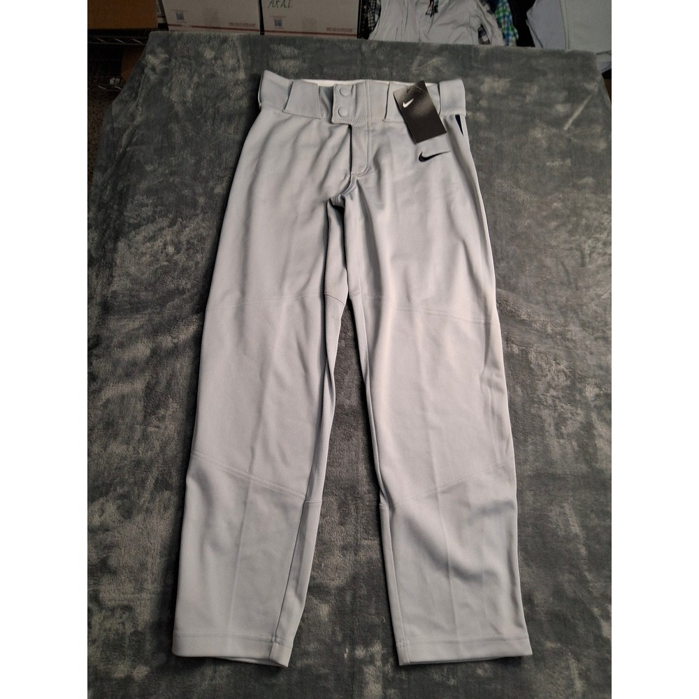Nike Kids Baseball Pants Grey Black Stripe Youth Medium NWT Team Engineered
